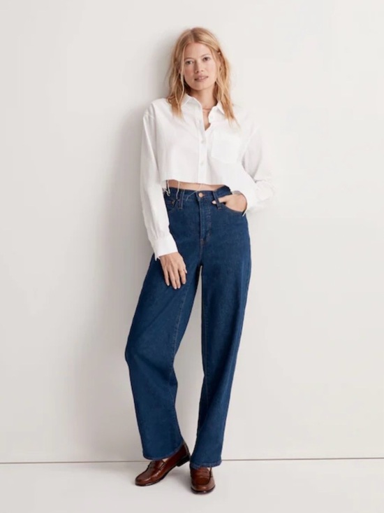 Madewell Denim - Madewell Petite Perfect Vintage Wide Leg Jean High Waist Fairdale Wash 24P